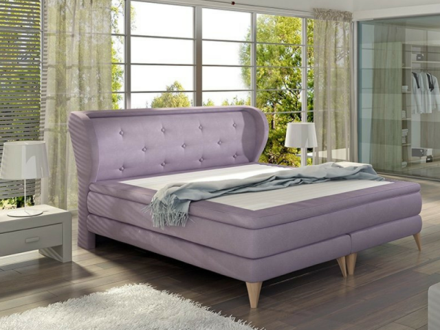 Fioletowe łóżko do sypialni - oryginalne i eleganckie rozwiązanie
